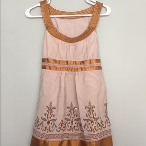 Gold and cream bohemian tank